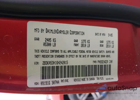 2006 Dodge Charger Rt z USA, uszkodzony, nr VIN 2B3KA53H16H242015